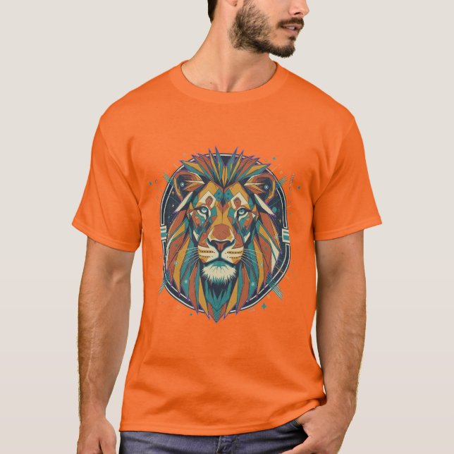 Camiseta Leão Retro-Futuro (Frente)