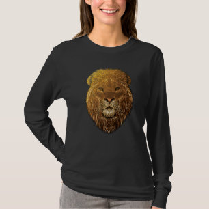 Camiseta Leão Rodeado Carente Leão Africano Cabeça Filhos B