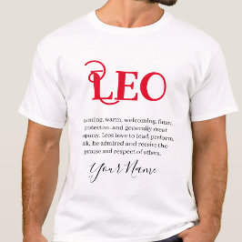 Camiseta Leão traços e sinal Zodiac