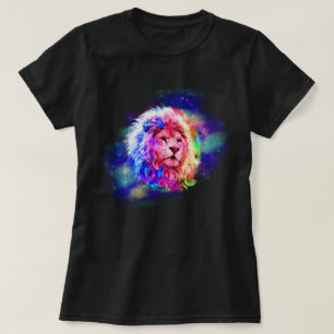 Camiseta Leão Uniforme de Divisão de Cores de Água