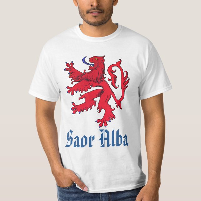Camiseta Leão vermelho alba de Saor da independência (Frente)