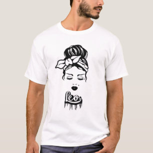 Camiseta Leão Zodiac - Sinal Mensagem Bun Retro Vintage Ani