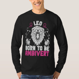 Camiseta Leão Zodíaco Leão Nascido Para Ser Ambivertido