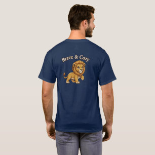 Camiseta Leãozinho Adorável Corajoso & Aconchegante