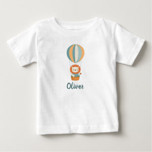 Camiseta Leãozinho em Balão de Ar Colorido