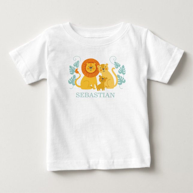 Camiseta Leãozinho Fofo da Selva Safari (Frente)