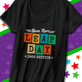 Camiseta Leap Year 1968 Nascer Rare 1968 Leap Day Aniversár