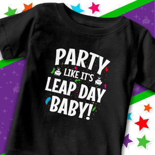 Camiseta Leap Year Festa de aniversário Leap Day Baby Fev 2