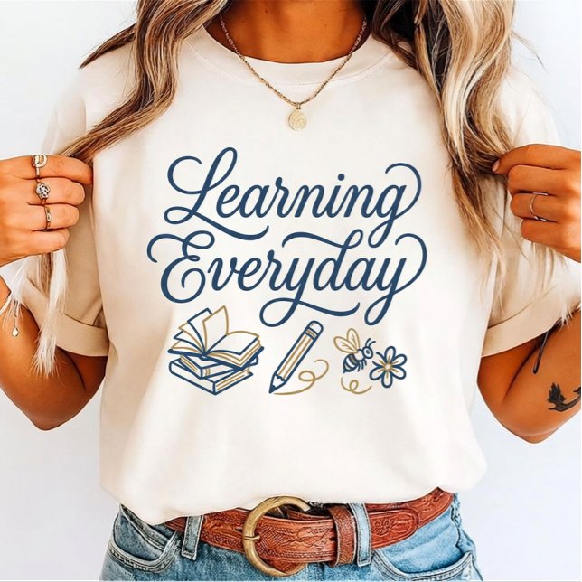 Camiseta Learning Everyday Script for Middle School Student (Criador carregado)