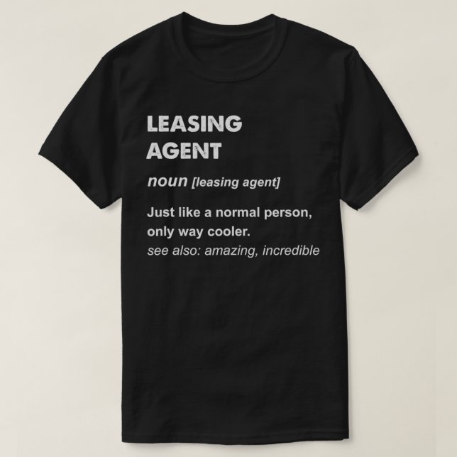 Camiseta Leasing Agent  (Frente do Design)