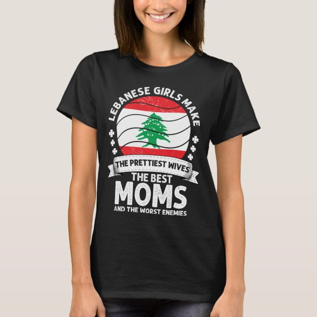 Camiseta Lebanese Mom Lebanon Mama Lebanese American (Frente)