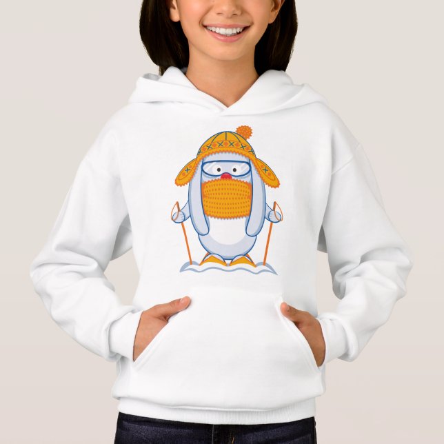 Camiseta Lebre branca de esqui (Frente)