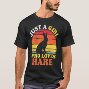Camiseta Lebre Vintage Apenas Uma Garota Que Ama Lebre