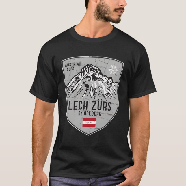 Camiseta Lech Zurs Arlberg Áustria Emblem (Frente)