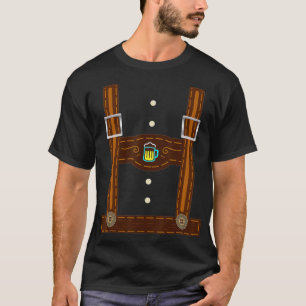 Camiseta Lederhosen Costume Oktoberfest Oferece Homens Alem