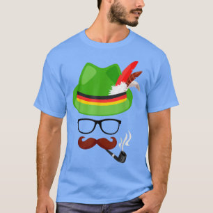 Camiseta Lederhosen Oktoberfest German Face Glass Halloween