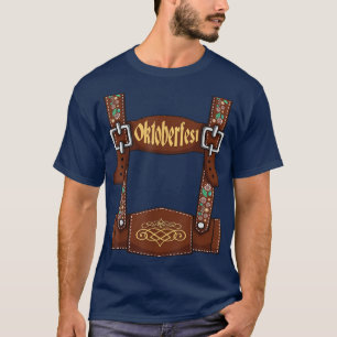 Camiseta Lederhosen Suspenders Oktoberfest Bavarian Munique
