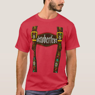 Camiseta Lederhosen Suspenders Oktoberfest Bavarian Munique