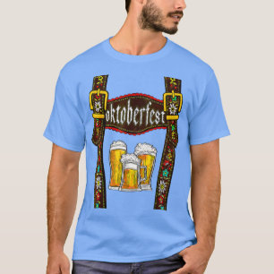 Camiseta Lederhosen Suspenders Oktoberfest Bavarian Munique