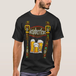 Camiseta Lederhosen Suspenders Oktoberfest Bavarian Munique