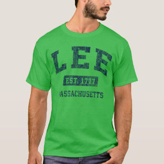 Camiseta Lee Massachusetts MA Design de Esportes Vintage Az
