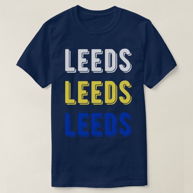 Camiseta Leeds Leeds Leeds Leeds (Frente do Design)