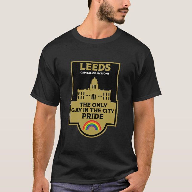 Camiseta Leeds Orgulho gay - Leeds England LGBT - (Frente)