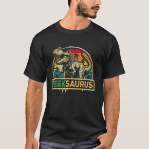 Camiseta Leeksaurus T Rex Dinossauro Leek Saurus Família Co