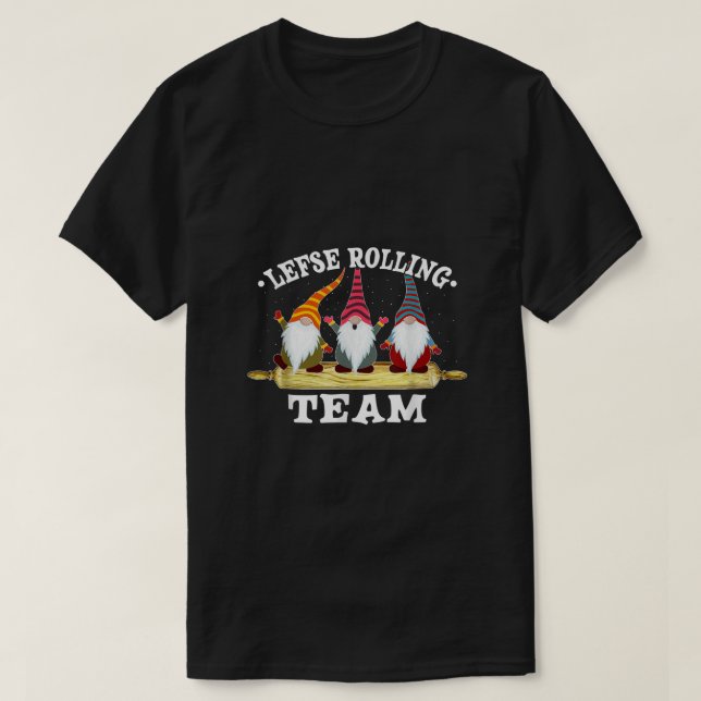 Camiseta Lefse Rolling Team Nisse Tomte Norway Funny Cristo (Frente do Design)