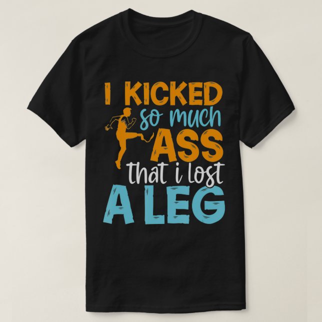 Camiseta Leg Amputee  Funny Humor Amputation Support Joke G (Frente do Design)