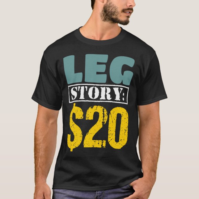 Camiseta Leg Story 20 Broken Leg Injury Get Well Soon  Inju (Frente)