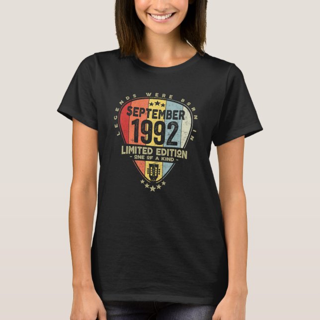 Camiseta Lega de violão   Lendas Nasceram Em Setembro De 19 (Frente)