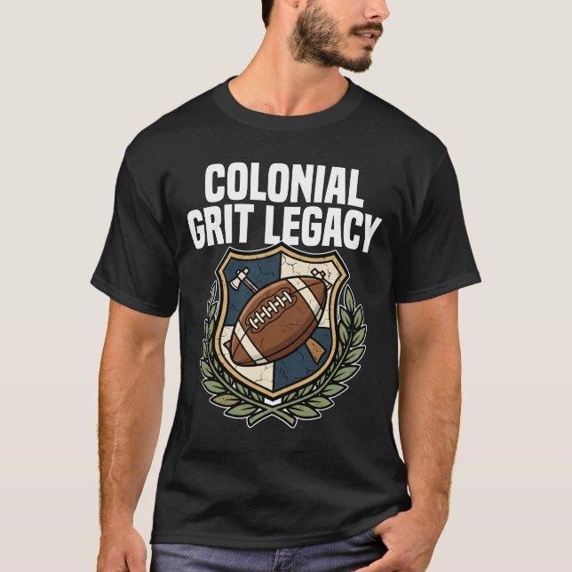 CAMISETA LEGADO DE CORAGEM COLONIAL - FUTEBOL DE NEW ENGLAN (Frente)