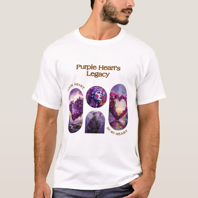 Camiseta Legado do Coração Roxo (Frente)