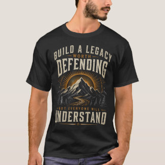 Camiseta Legado Gráfico da Montanha Motivacional