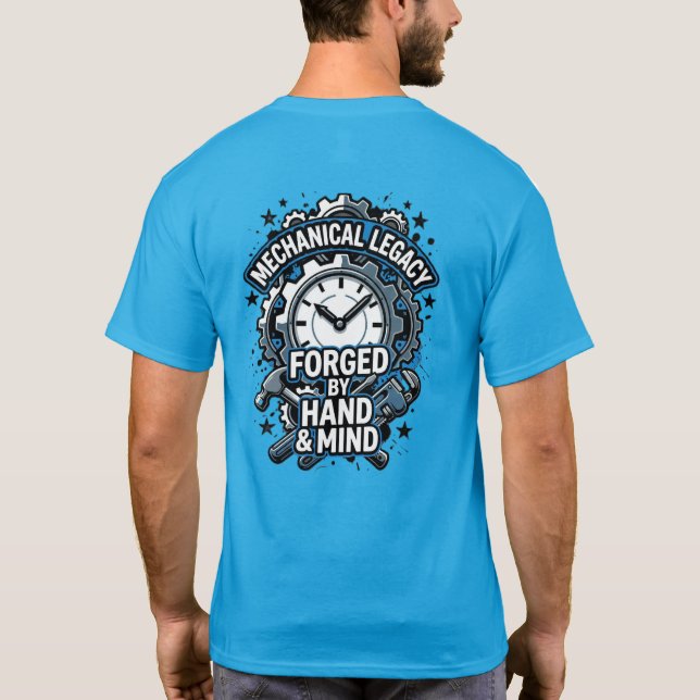 Camiseta Legado Mecânico Forjada à Mão e à Mente (Verso)