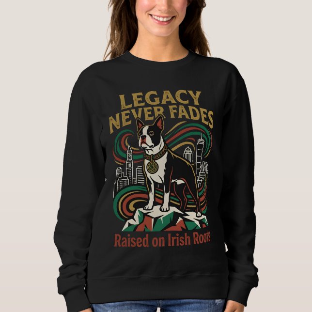 Camiseta Legado Nunca Desvanece Boston Terrier (Frente)
