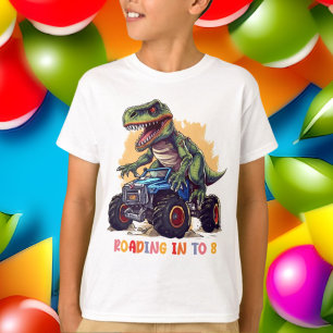 Camiseta legal 8º aniversário dinossauro pré-histórico