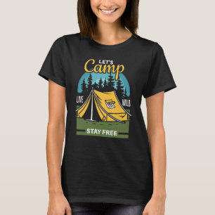 Camiseta Legal acampamento caminhando no lazer da natureza