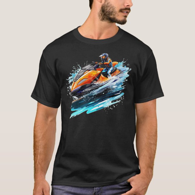 Camiseta Legal acrobacias com Jet Ski para o Esporte da Águ (Frente)