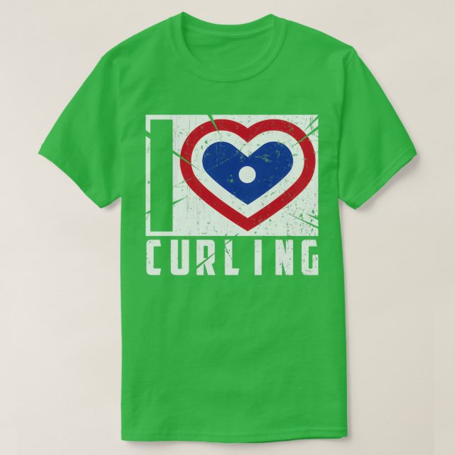 Camiseta Legal Adoro Curling Design Cute Winter Gift Para P (Frente do Design)