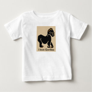 Camiseta Legal Adoro GORILLAS - Imagem animal -