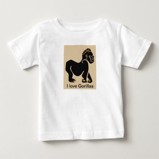 Camiseta Legal Adoro GORILLAS - Imagem animal - (Frente)
