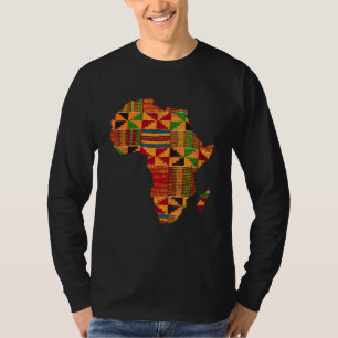 Camiseta Legal África Mapa do Kente Closure para Homens Mul