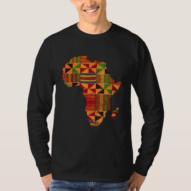 Camiseta Legal África Mapa do Kente Closure para Homens Mul (Frente)
