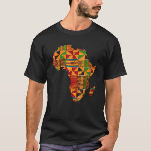 Camiseta Legal África Mapa do Kente Closure para Homens Mul