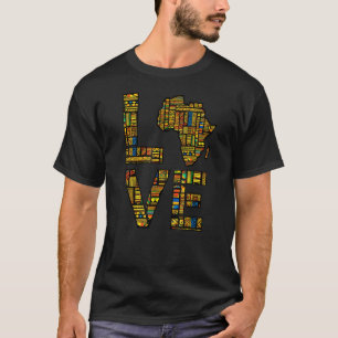 Camiseta Legal África Mapa do Kente Closure para Homens Mul
