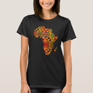 Camiseta Legal África Mapa do Kente Closure para Homens Mul