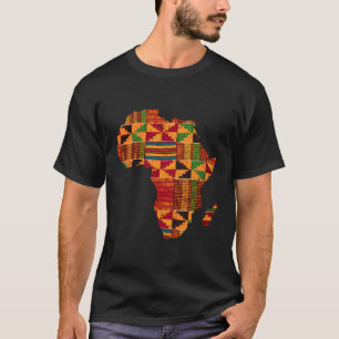 Camiseta Legal África Mapa Kente Cloth Presente Para Homens