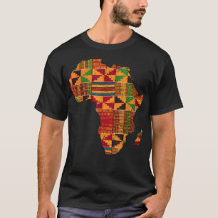 Camiseta Legal África Mapa Kente Cloth Presente Para Homens